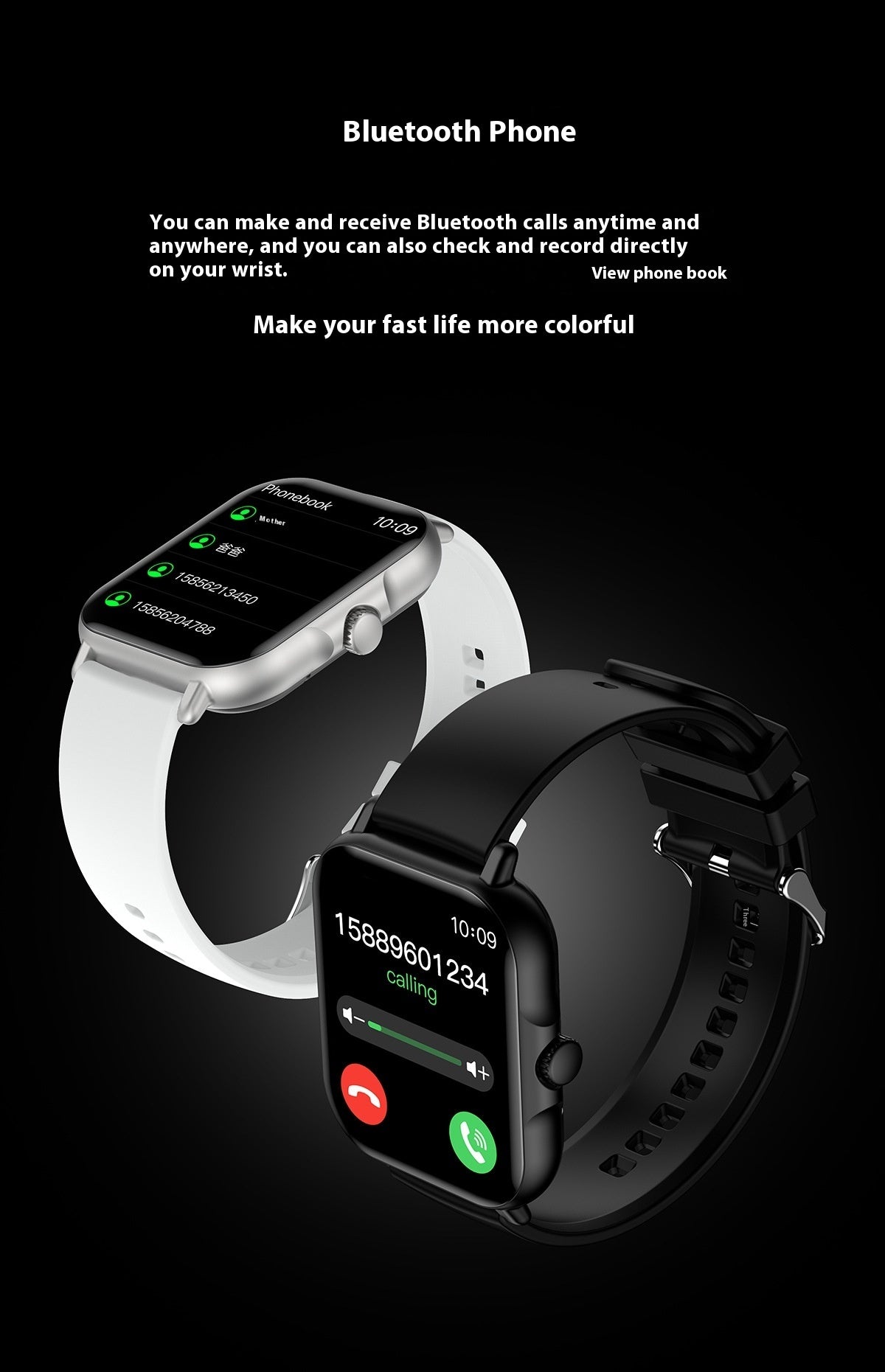 Bluetooth Calling Smart Watch Message Reminder Sports Heart Rate Sleep Monitoring