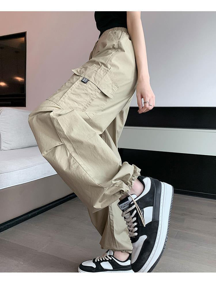 High Waist Slimming Draping Ankle-tied Trousers For Women